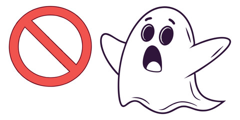 Ghostbusters Iconic Vector Design: Fun Ghost Character Illustration	