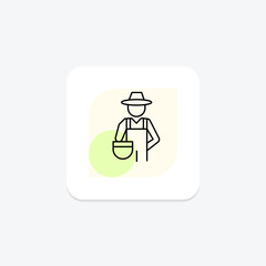 Farmer With Basket, vector, pixel perfect, illustrator file