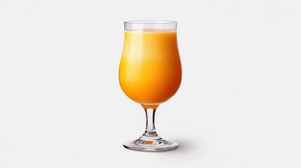 Refreshing Orange Juice in a Stemmed Glass