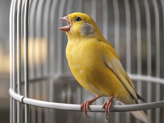 A Glimpse Into the Life of Domestic Birds Caged for Companionship and Singing
