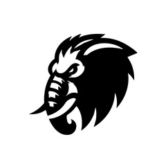 Naklejka premium Thai Elephant Head Logo Symbol Icon