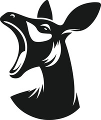 Okapi animal silhouette vector