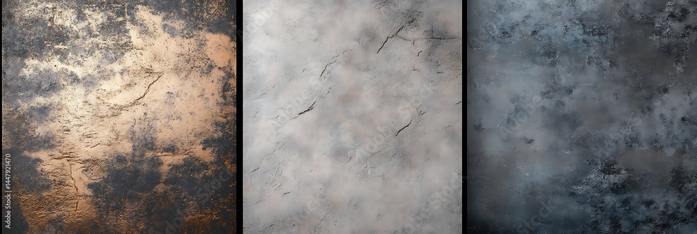 Poster textured backgrounds: a collection of three captivating backgrounds, each boasting a unique textured