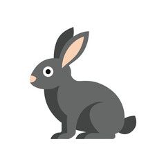 Rabbit vector icon on white background