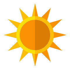 vector sun icon on white background