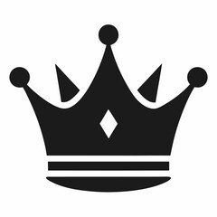 black crowns silhouette icon on white background
