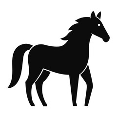 horse silhouette isolated on white background