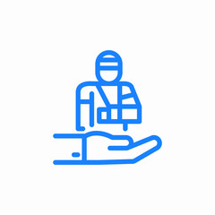 accident insurance icon sign vector