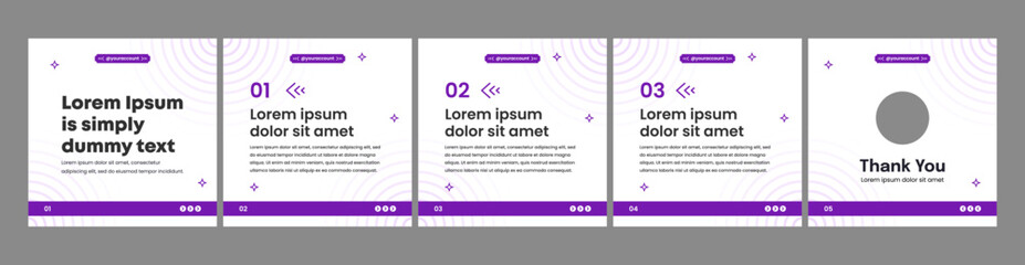 social media post carousel, editable layout template