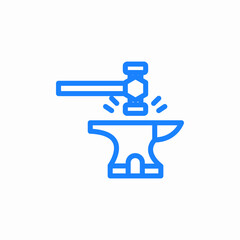 blacksmith pressure icon sign vector