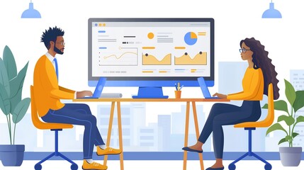 Digital marketing team conducting a detailed audit to improve SEO and content strategies aiming to achieve key performance indicators