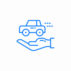 car protection icon sign vector