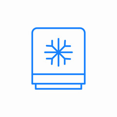 freezer bag icon sign vector