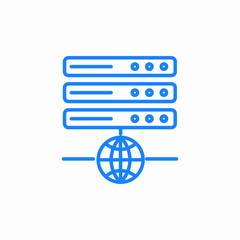global servers icon sign vector