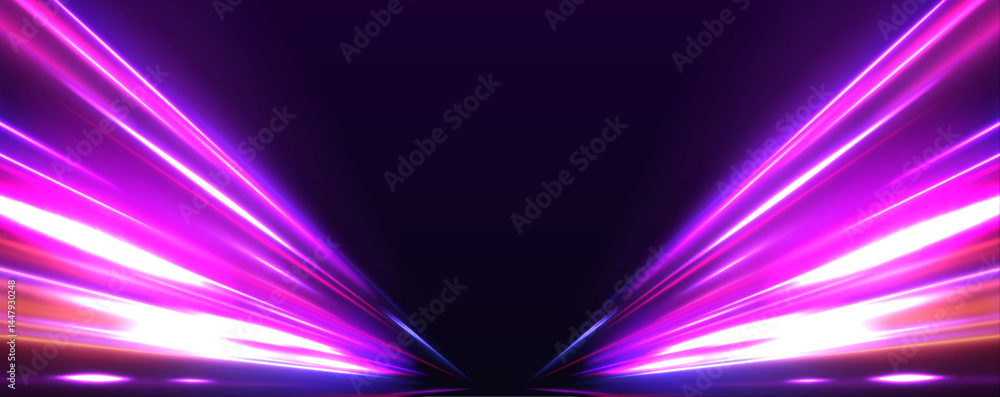 Poster big data traffic visualization, dynamic high speed data streaming traffic. image of speed motion on 