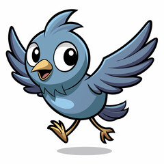 cartoon bird with blue eyes