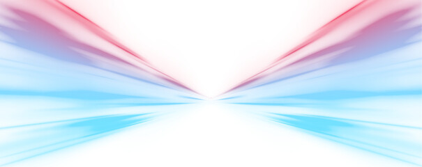 Abstract neon light rays background. A colorful motion background of city light trails. Vector PNG.	