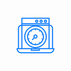 laptop webpage timeout icon sign vector