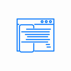 mobile landing page icon sign vector