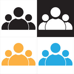 Group of people or group of users or friends icon. vector illustration. EPS 10/AI