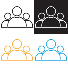 Group of people or group of users or friends icon. vector illustration. EPS 10/AI