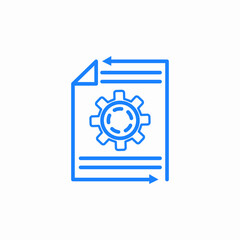 page setup automation icon sign vector