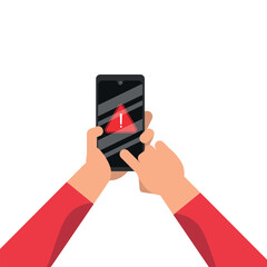 Mobile phone scam fraud alert . Alert