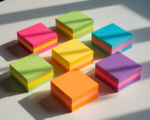 Obraz premium sticky notes arranged neatly generative ai