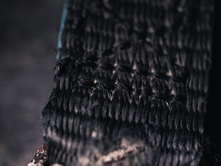 Stitching on black strap