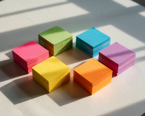 Obraz premium sticky notes arranged neatly generative ai