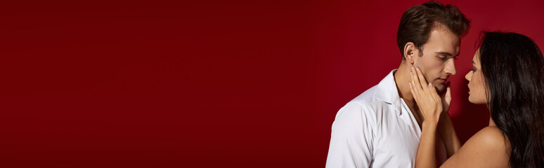 Intimate moments shared between a passionate couple in a captivating setting after sunset