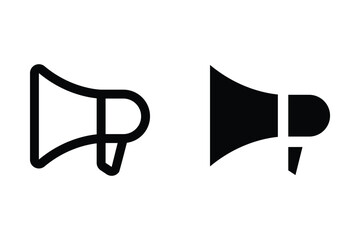Megaphone icon set. Loudspeaker Symbol. for mobile concept and web design. vector illustration on white background