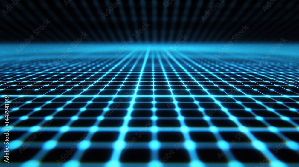 Poster abstract glowing blue grid pattern background