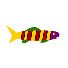 Fish icon on white background. Vector illustration.