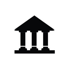 Bank icon vector for web and mobile app. Bank sign and symbol, museum, university.