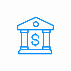 bank building institution icon sign vector