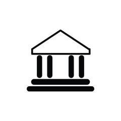 Bank icon vector illustration. Bank, museum, university icon, sign and symbol. Bank Building Flat icon.