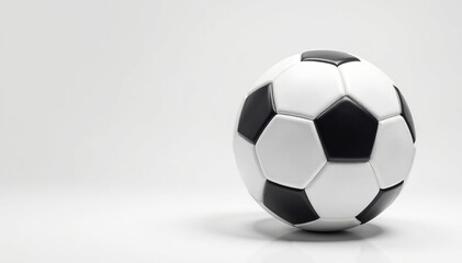 Obraz premium Studio shot of pristine white football on plain white background, american, competition