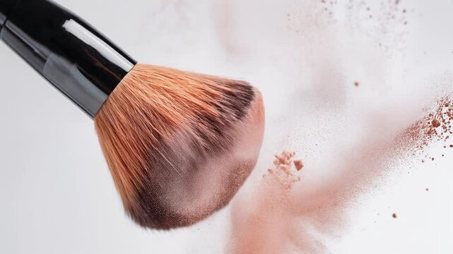 Gen AI cosmetics brush blush powder makeup artist cosmetics beauty salon