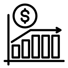 Growth Stagnation  Icon Element For Design	