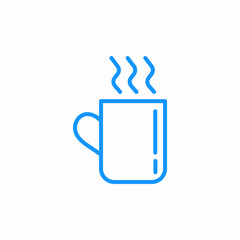 cup with steam icon sign vector