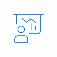 education chart icon sign vector