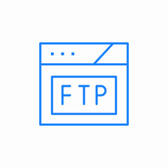 ftp web interface icon sign vector