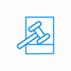 legal judgement gavel icon sign vector
