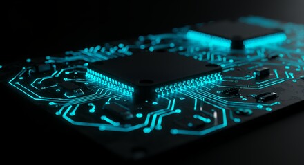 Circuit Board with Neon Light