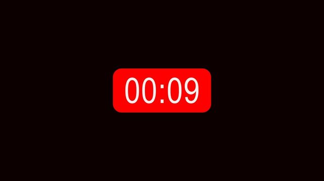 15 second countdown timer in 4k, 15 second countdown animation with alpha channel
