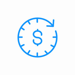 money time recovery icon sign vector