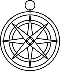 Compass Icon - Navigation and Direction Concept