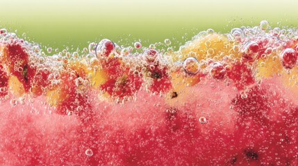 Vibrant watermelon bubbles a refreshing celebration design