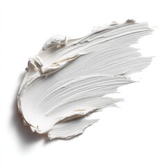 White Creamy Texture Swirl Abstract Paint Stroke Background for Design Perfect for cosmetic beauty or art projects